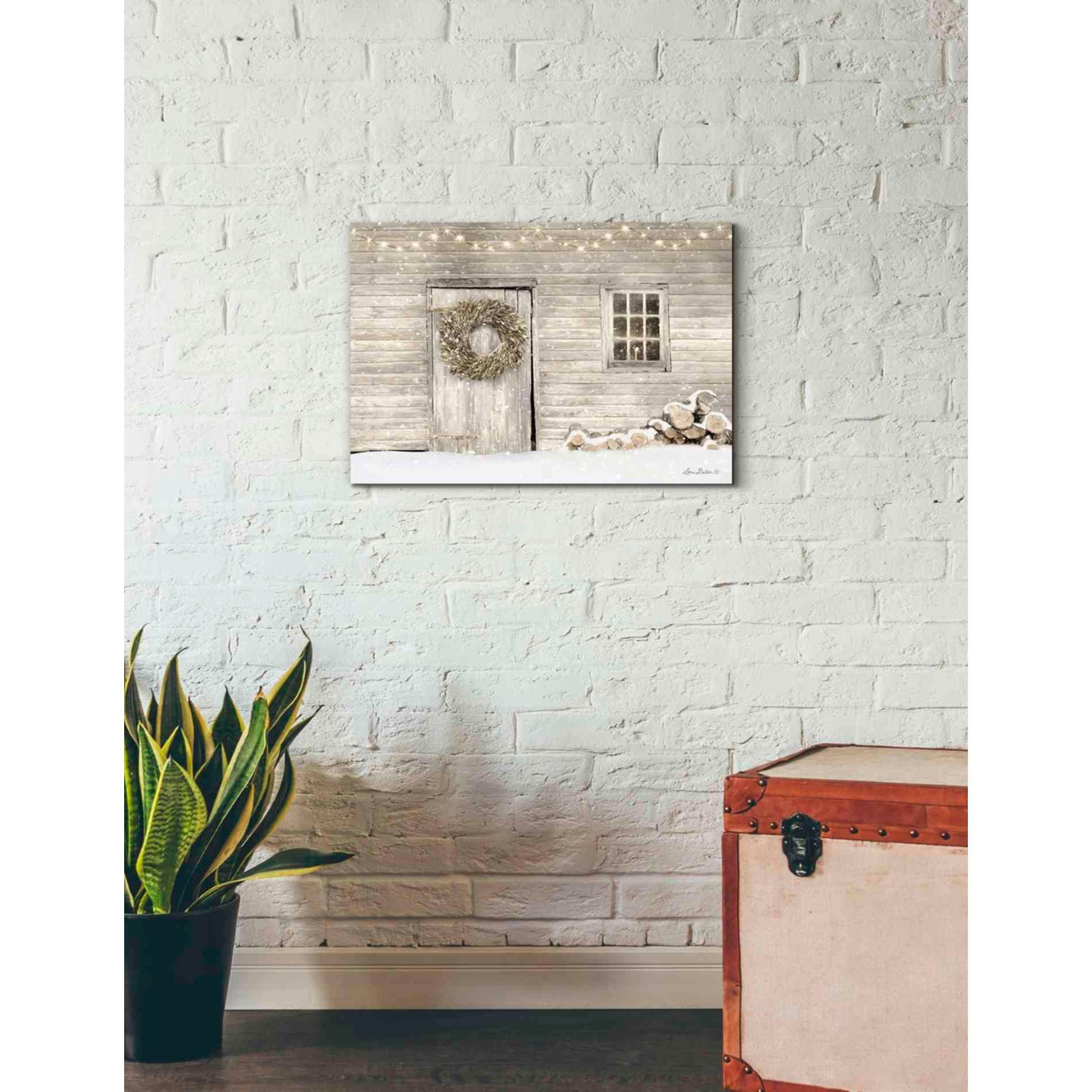 'Old Farm Christmas' by Lori Deiter, Canvas Wall Art,26 x 18