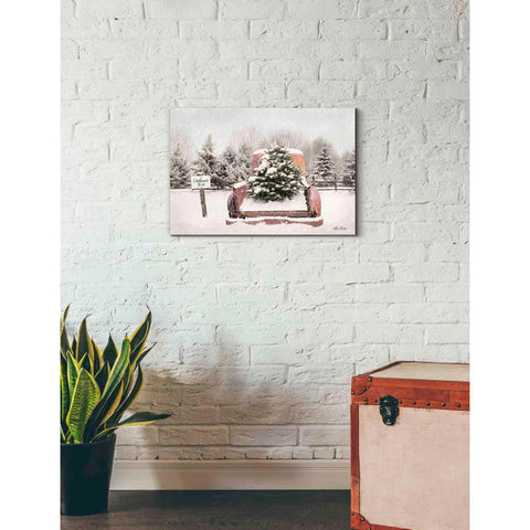 Image of 'Rustic Christmas Trees' by Lori Deiter, Canvas Wall Art,26 x 18