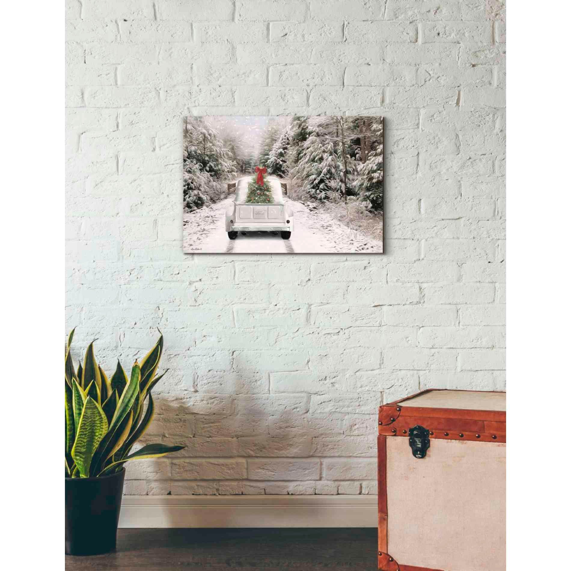 'Picking Up the Tree' by Lori Deiter, Canvas Wall Art,26 x 18