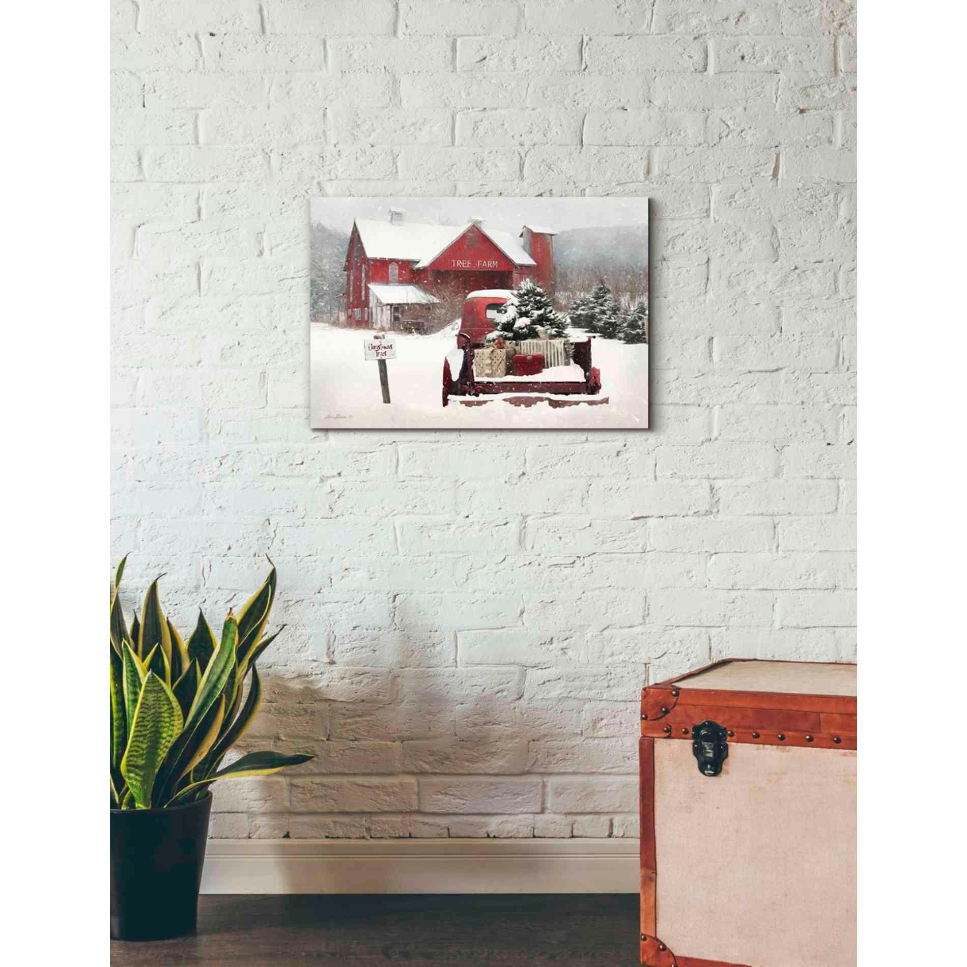 'Tree Farm Christmas' by Lori Deiter, Canvas Wall Art,26 x 18