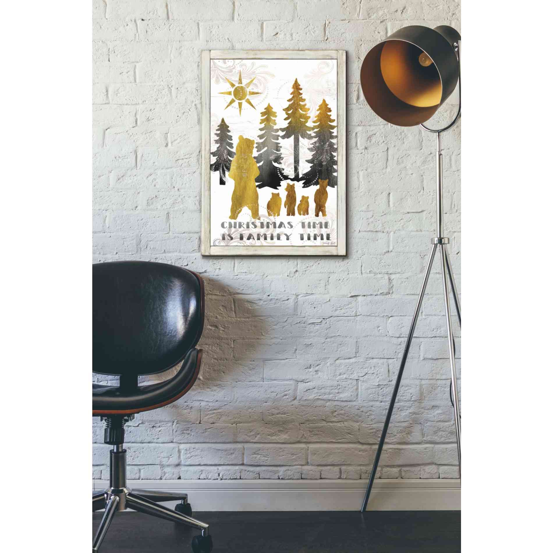 'Christmas Time is Family Time Bear Family' by Cindy Jacobs, Canvas Wall Art,18 x 26