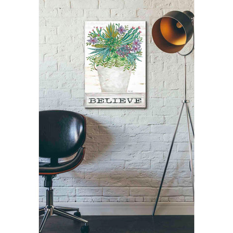 Image of 'Believe Succulents' by Cindy Jacobs, Giclee Canvas Wall Art