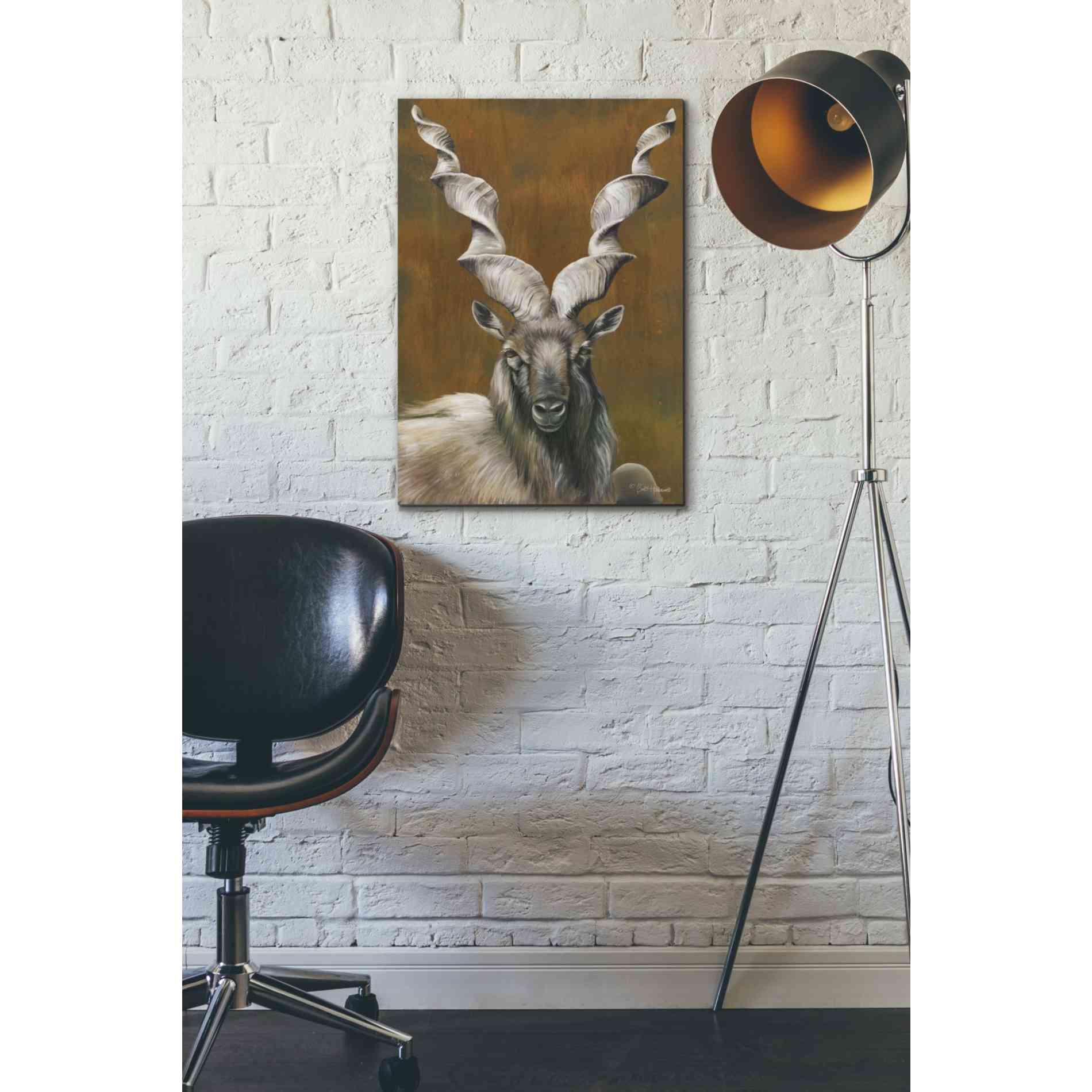 'Mighty Markhor' by Britt Hallowell, Canvas Wall Art,18 x 26