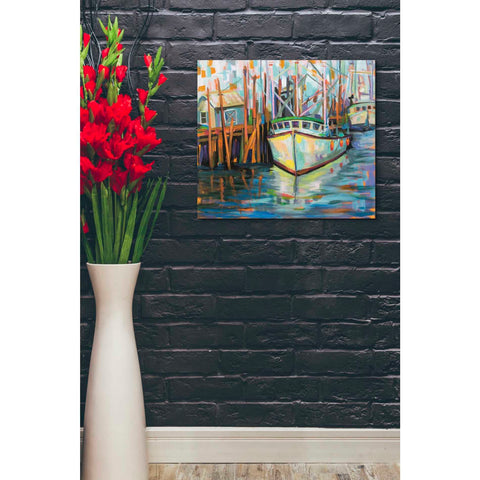 Image of "At the Dock" by Jeanette Vertentes, Giclee Canvas Wall Art