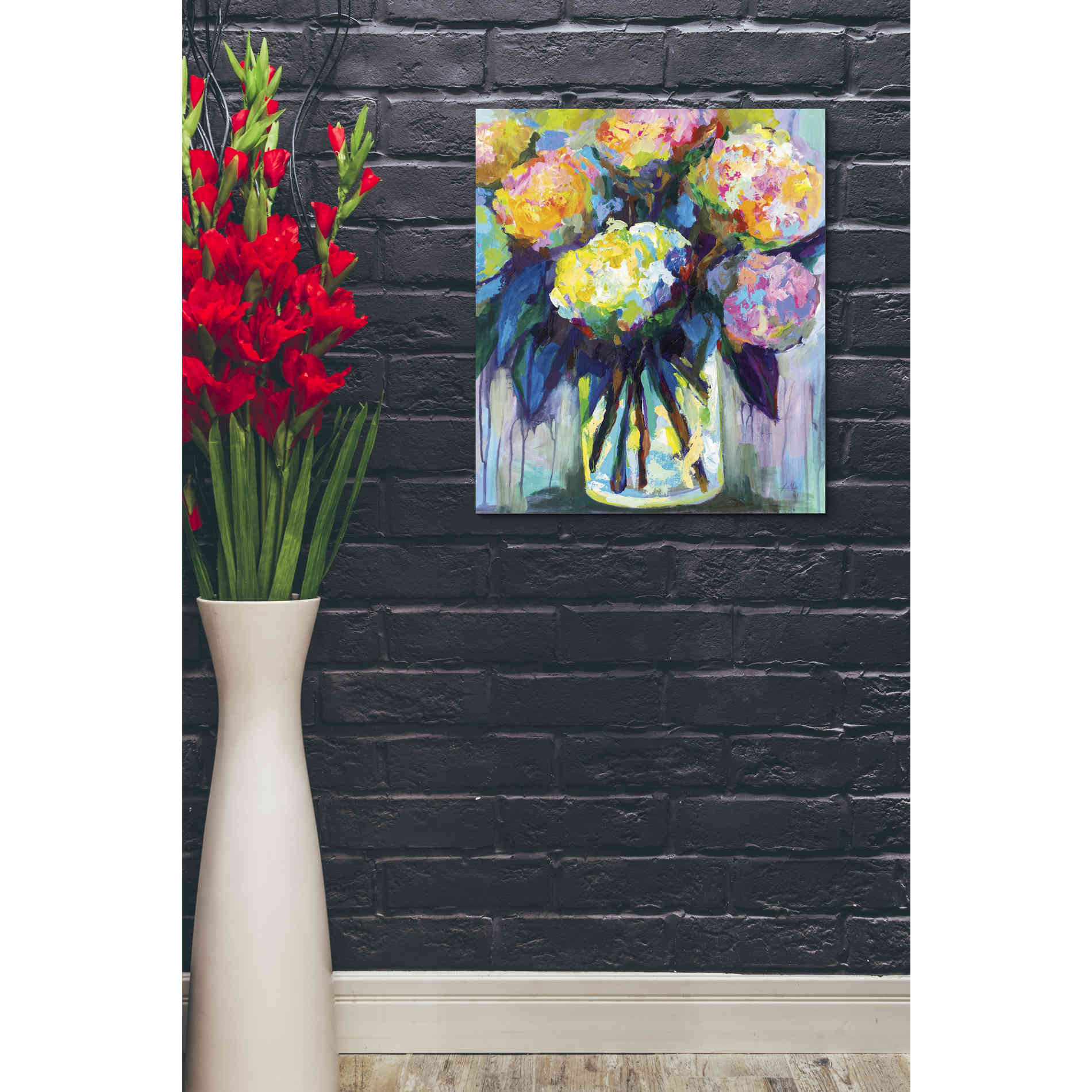 "Full of Hydrangeas" by Jeanette Vertentes, Canvas Wall Art,20 x 24