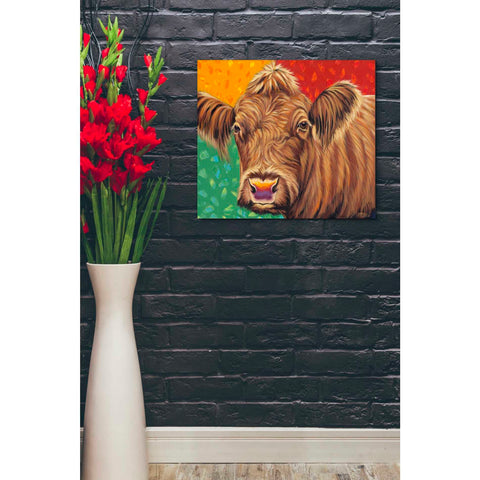 Image of 'Colorful Country Cows II' by Carolee Vitaletti, Giclee Canvas Wall Art