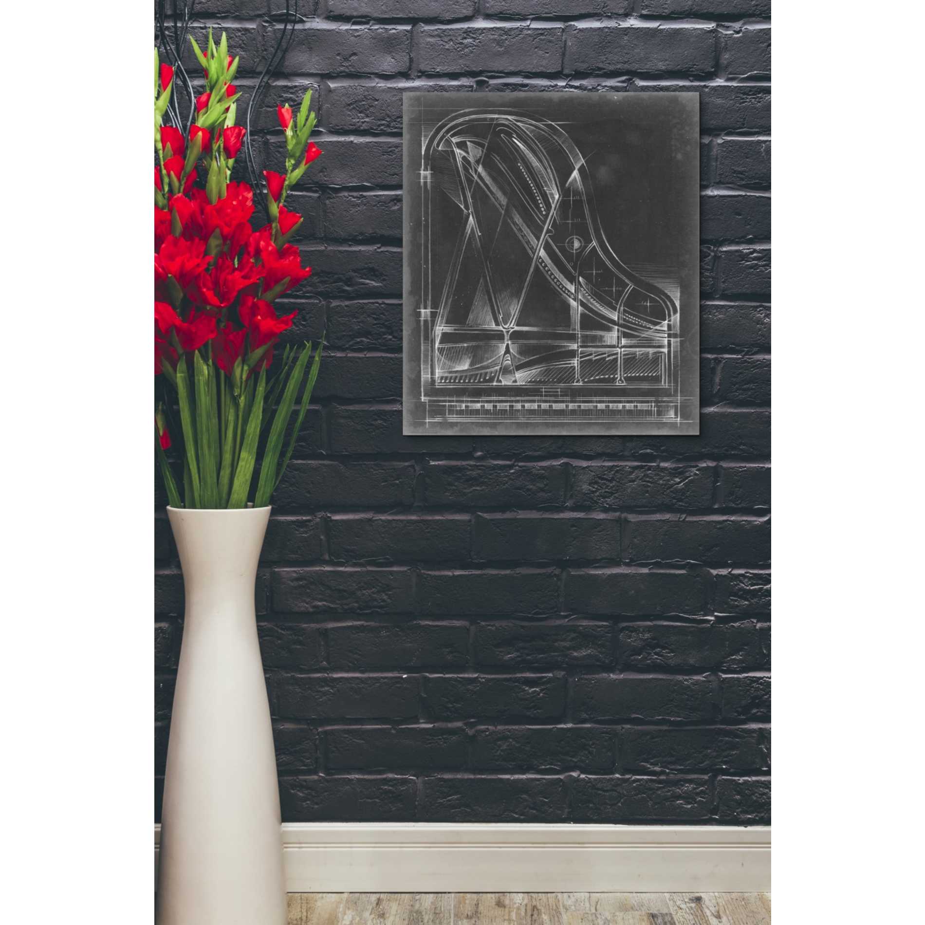 'Grand Piano Diagram' by Ethan Harper Canvas Wall Art,20 x 24