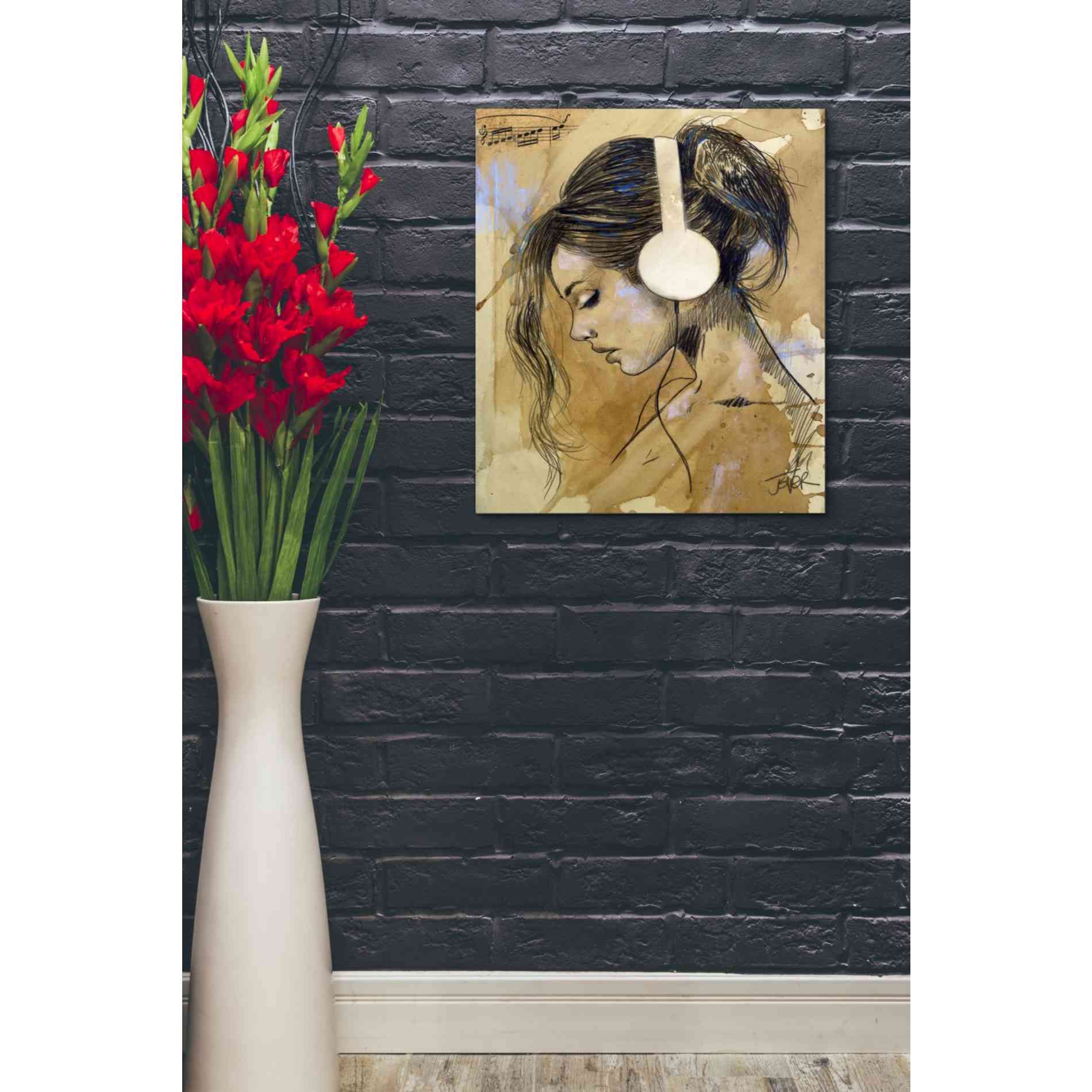 'Listen Listen' by Loui Jover, Canvas Wall Art,20 x 24