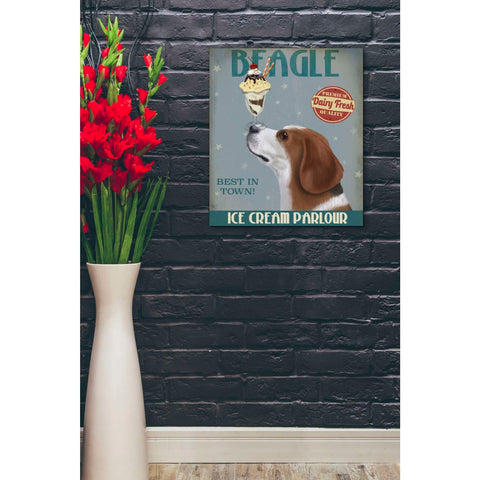 Image of 'Beagle Ice Cream,' by Fab Funky, Giclee Canvas Wall Art