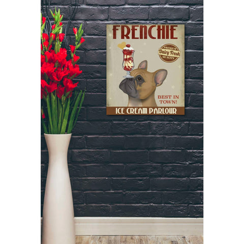 Image of 'French Bulldog Ice Cream,' by Fab Funky, Giclee Canvas Wall Art
