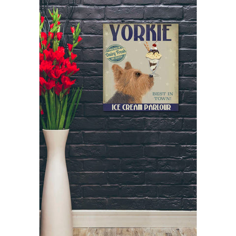 Image of 'Yorkshire Terrier Ice Cream,' by Fab Funky, Giclee Canvas Wall Art