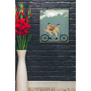 'Yellow Labrador Tandem,' by Fab Funky, Giclee Canvas Wall Art