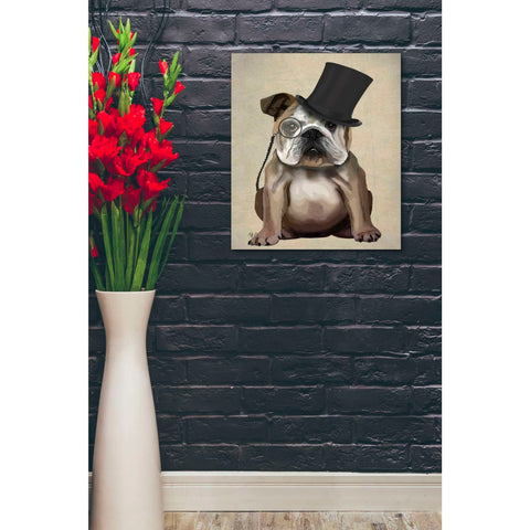 Image of 'English Bulldog, Formal Hound and Hat' by Fab Funky, Giclee Canvas Wall Art