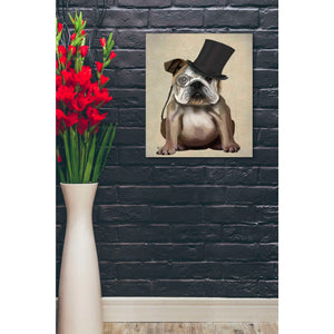 'English Bulldog, Formal Hound and Hat' by Fab Funky, Giclee Canvas Wall Art