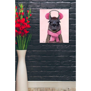 'Chilly Llama Pink' by Fab Funky, Giclee Canvas Wall Art