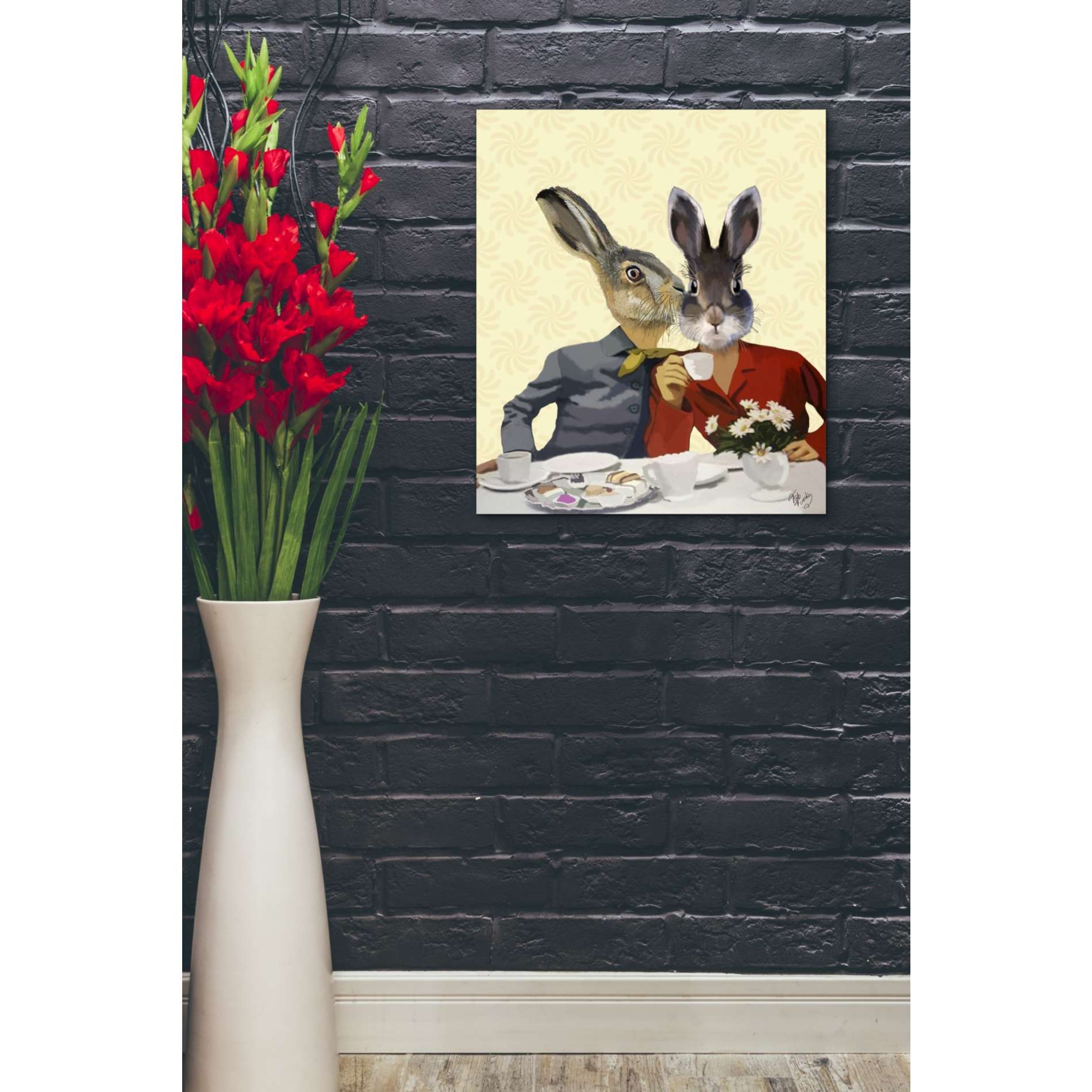 'Ladies Gossiping' by Fab Funky, Giclee Canvas Wall Art