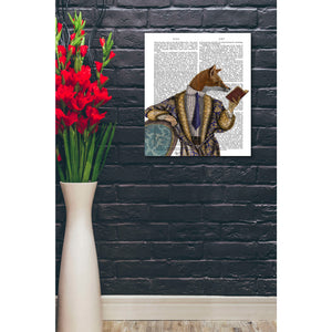 'Book Reader Fox' by Fab Funky, Giclee Canvas Wall Art