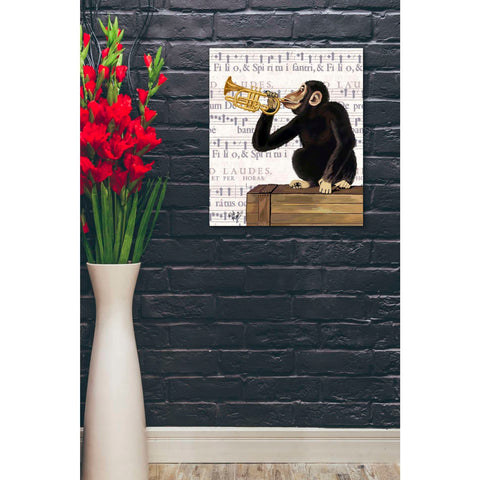 'Monkey Playing Trumpet' by Fab Funky, Giclee Canvas Wall Art