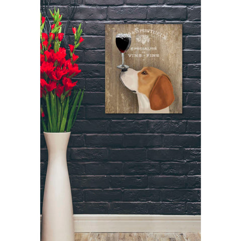 Image of 'Dog Au Vin Beagle' by Fab Funky, Giclee Canvas Wall Art