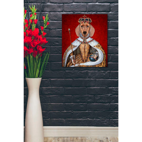 Image of 'Dachshund Queen' by Fab Funky, Giclee Canvas Wall Art