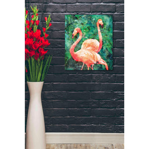 'Flamingos' by Bluebird Barn, Canvas Wall Art,20 x 24