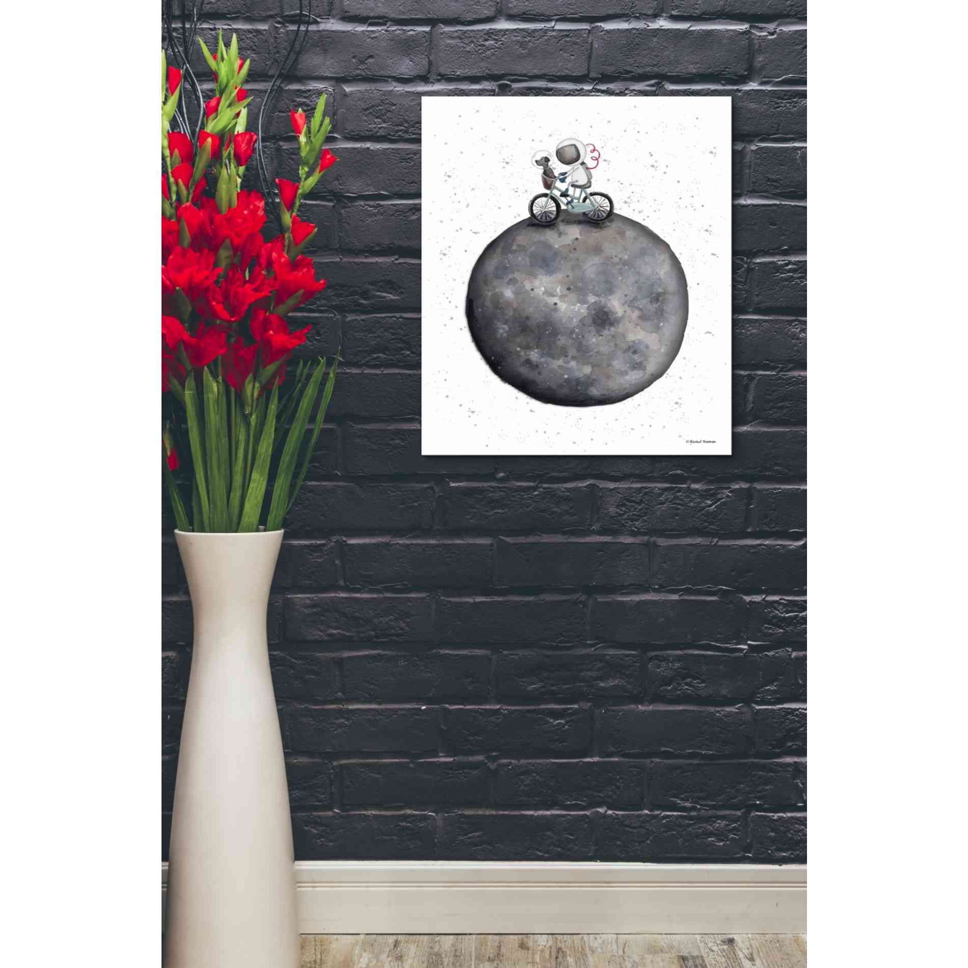 'Bike on Moon' by Rachel Nieman, Canvas Wall Art,20 x 24