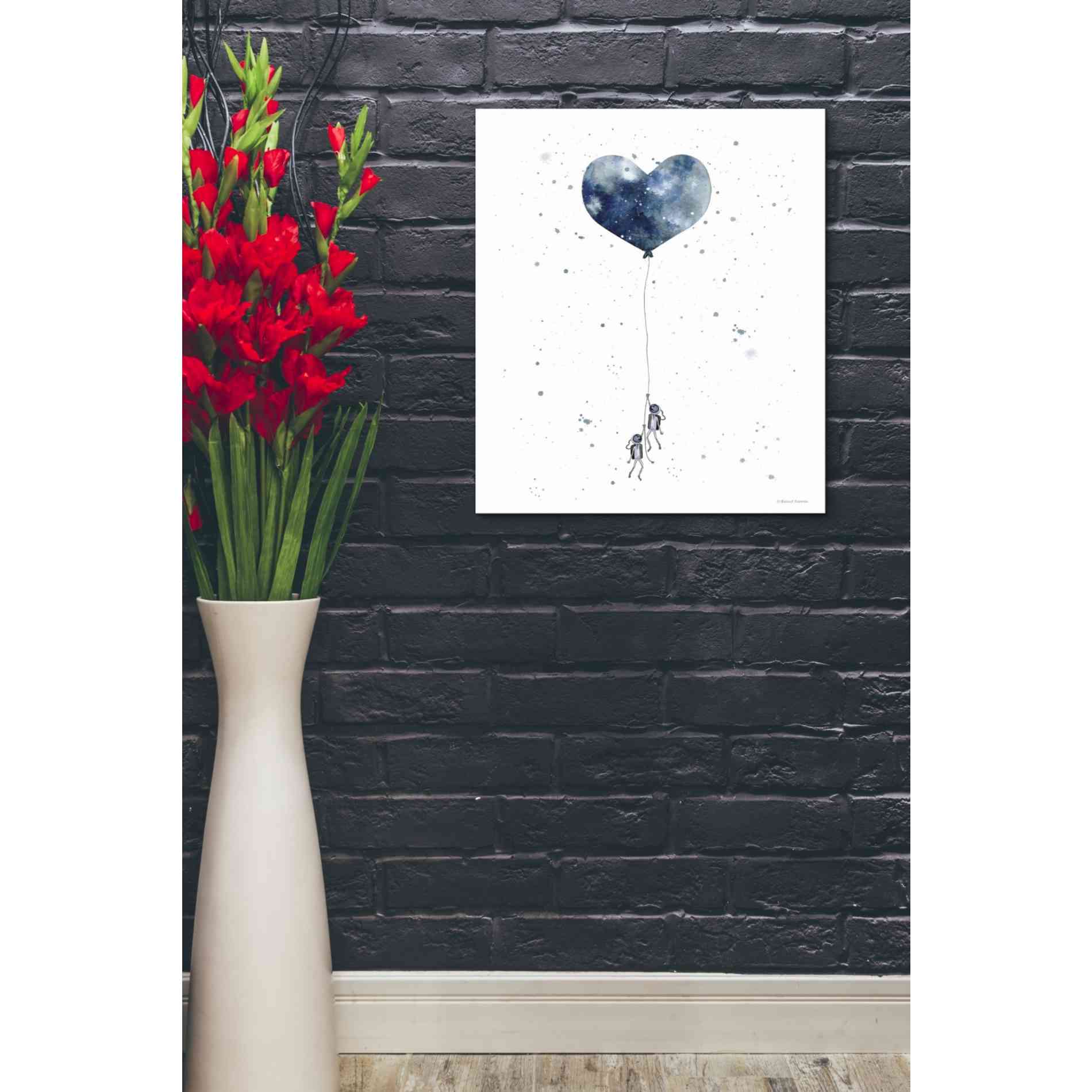 'Heart on Balloon' by Rachel Nieman, Canvas Wall Art,20 x 24