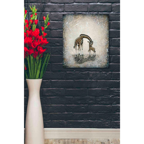 Image of 'My Love for You-Giraffes' by Britt Hallowell, Canvas Wall Art,20 x 24