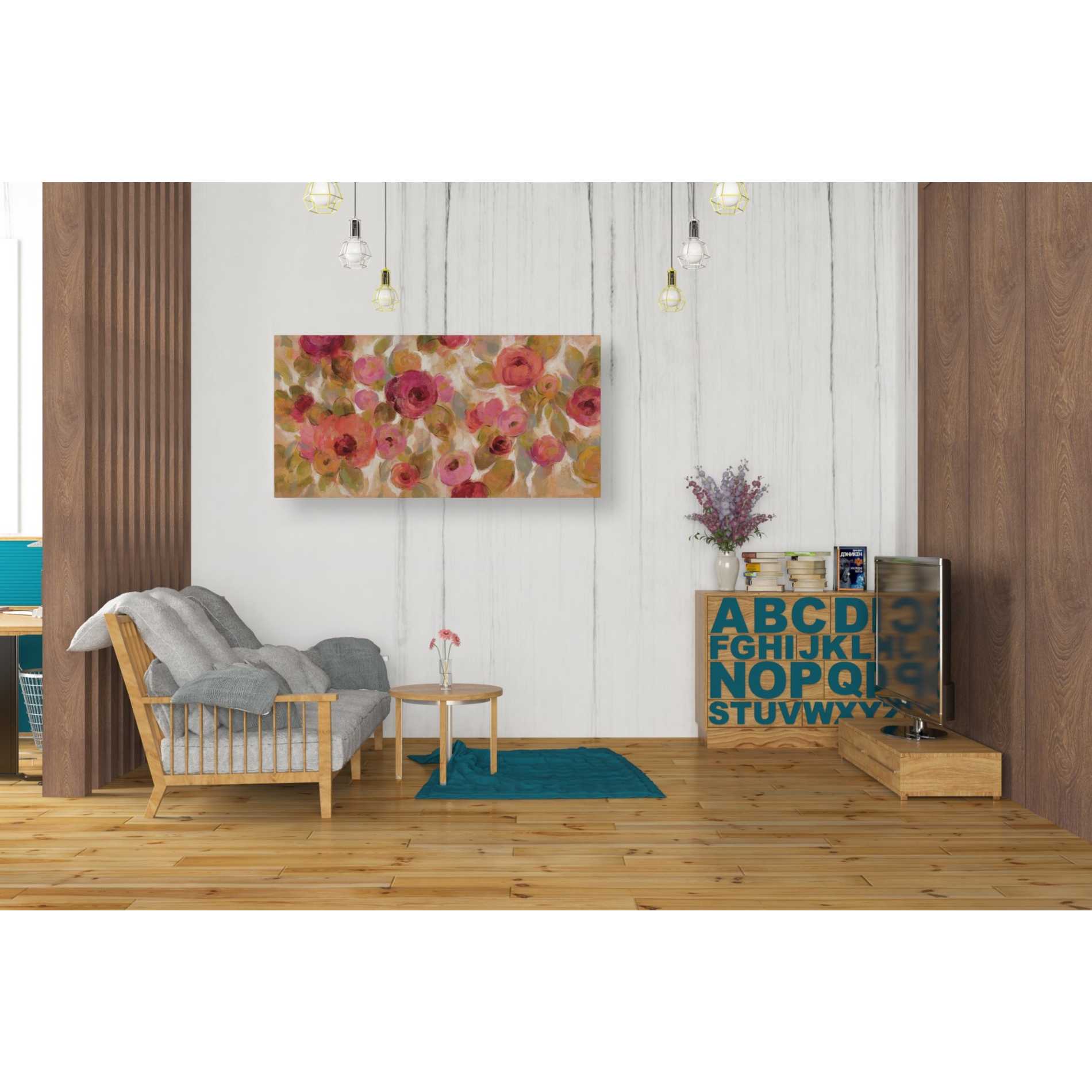 "Glorious Pink Floral I" by Silvia Vassileva, Canvas Wall Art,40 x 20