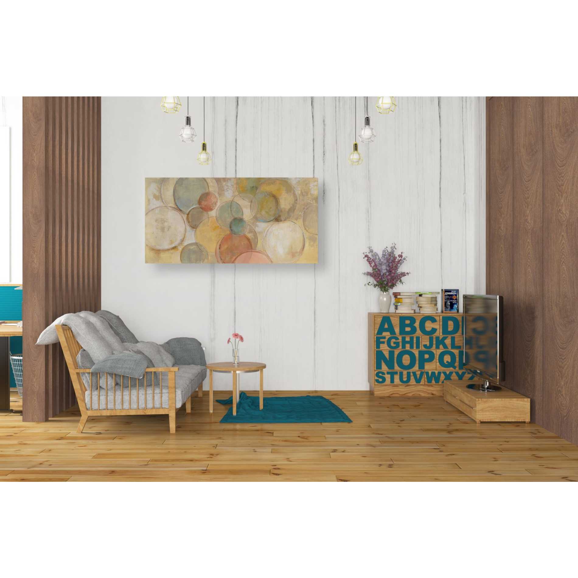 "Fresco Bubbles" by Silvia Vassileva, Canvas Wall Art,40 x 20