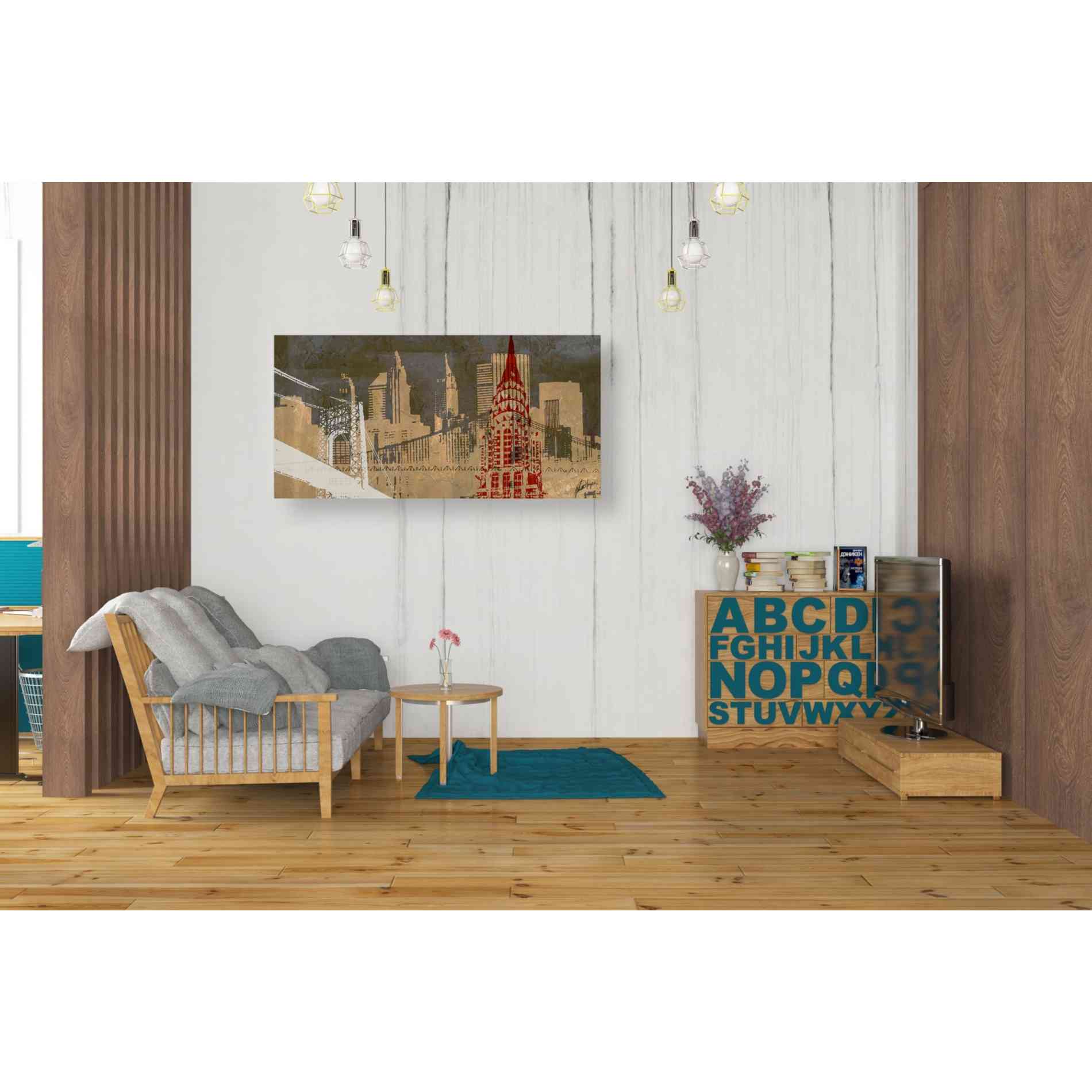 'Modern Metropolis I' by Ethan Harper Canvas Wall Art,40 x 20