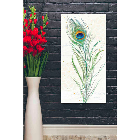 Image of 'Peacock Garden VI' by Anne Tavoletti, Canvas Wall Art,20 x 40