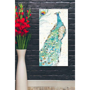 'Peacock Garden III' by Anne Tavoletti, Canvas Wall Art,20 x 40
