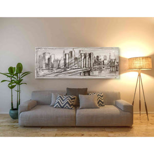 'Pen & Ink Cityscape II' by Ethan Harper Canvas Wall Art,60 x 20