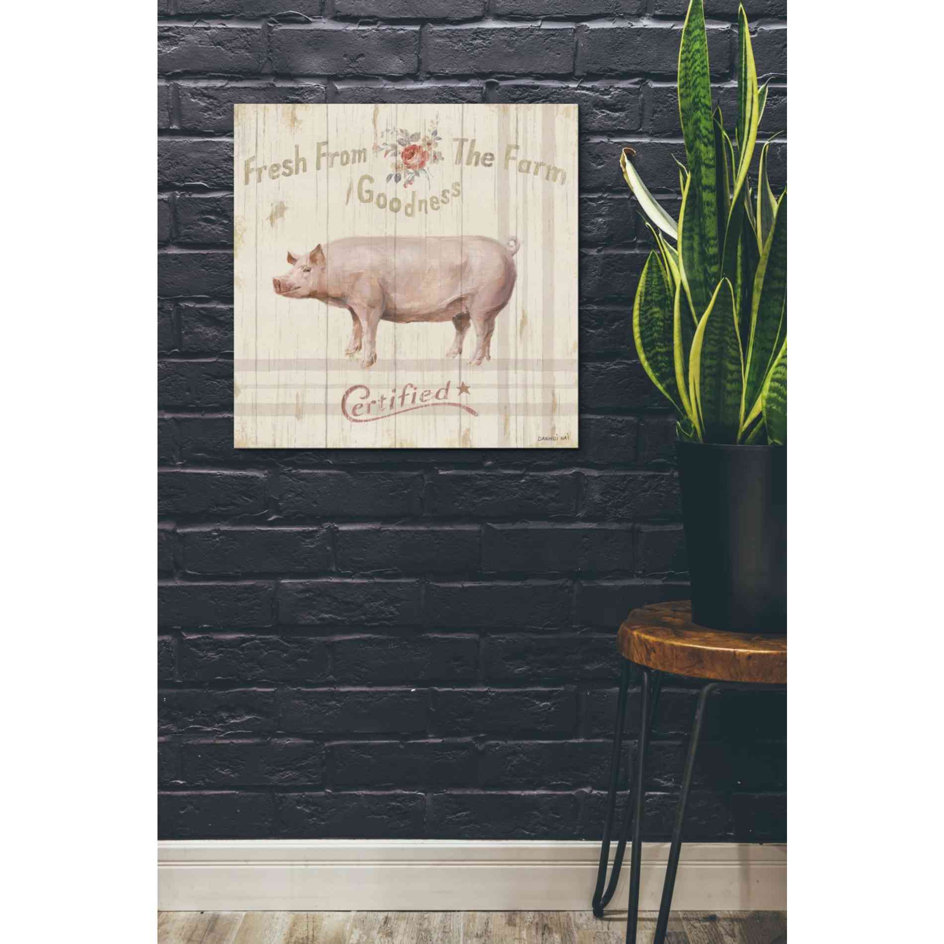 'Farm Patchwork VI' by Danhui Nai, Canvas Wall Art,26 x 26