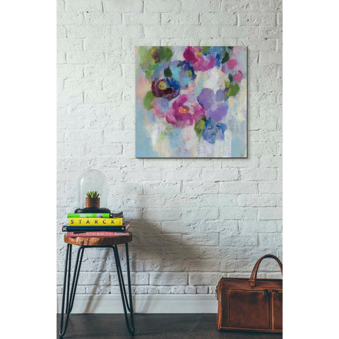 Image of 'Pink and Blue II' by Silvia Vassileva, Canvas Wall Art,26 x 26