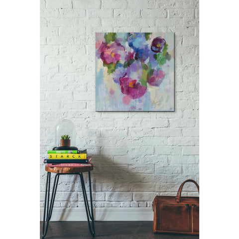 Image of 'Pink and Blue III' by Silvia Vassileva, Canvas Wall Art,26 x 26