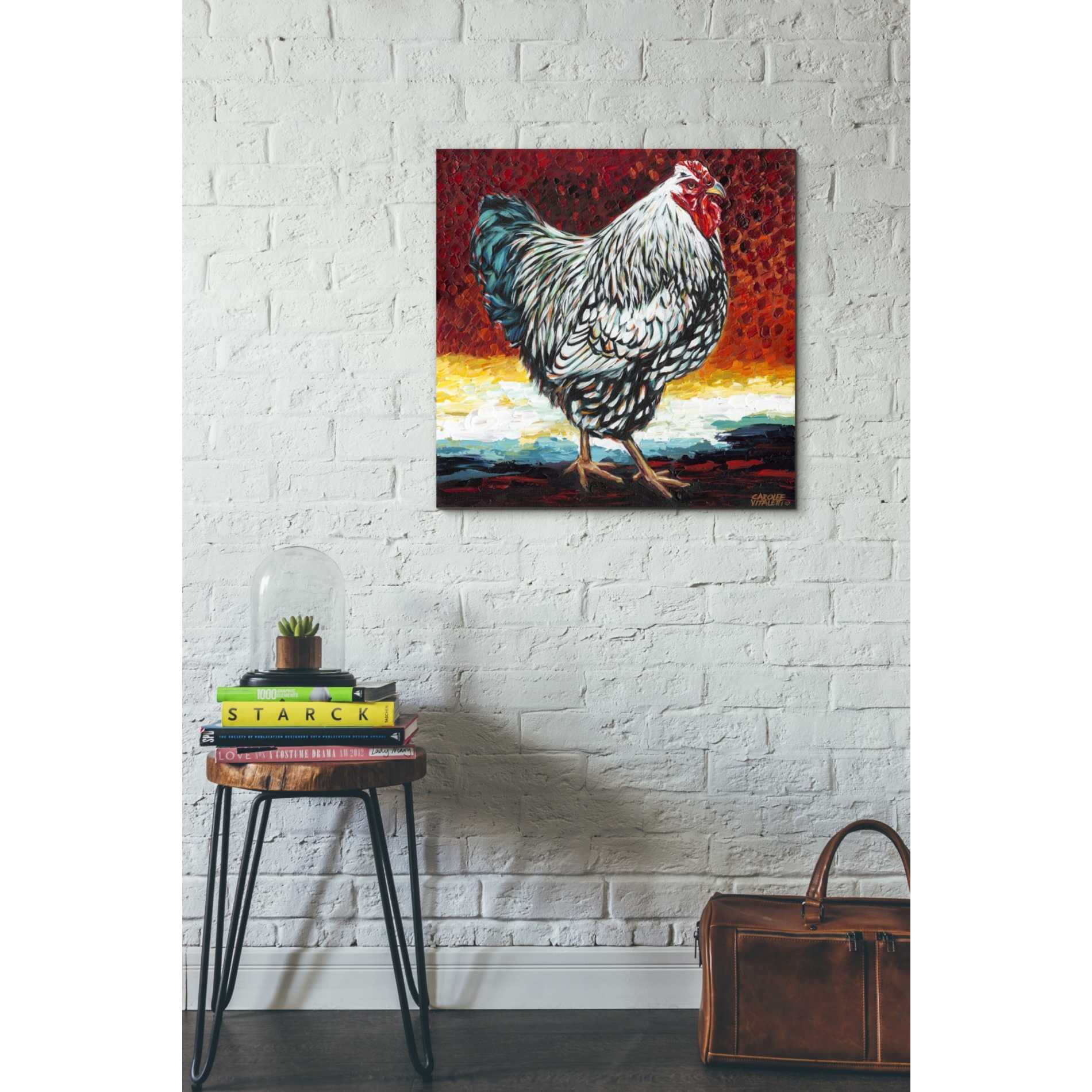 'Fancy Chicken I' by Carolee Vitaletti, Giclee Canvas Wall Art