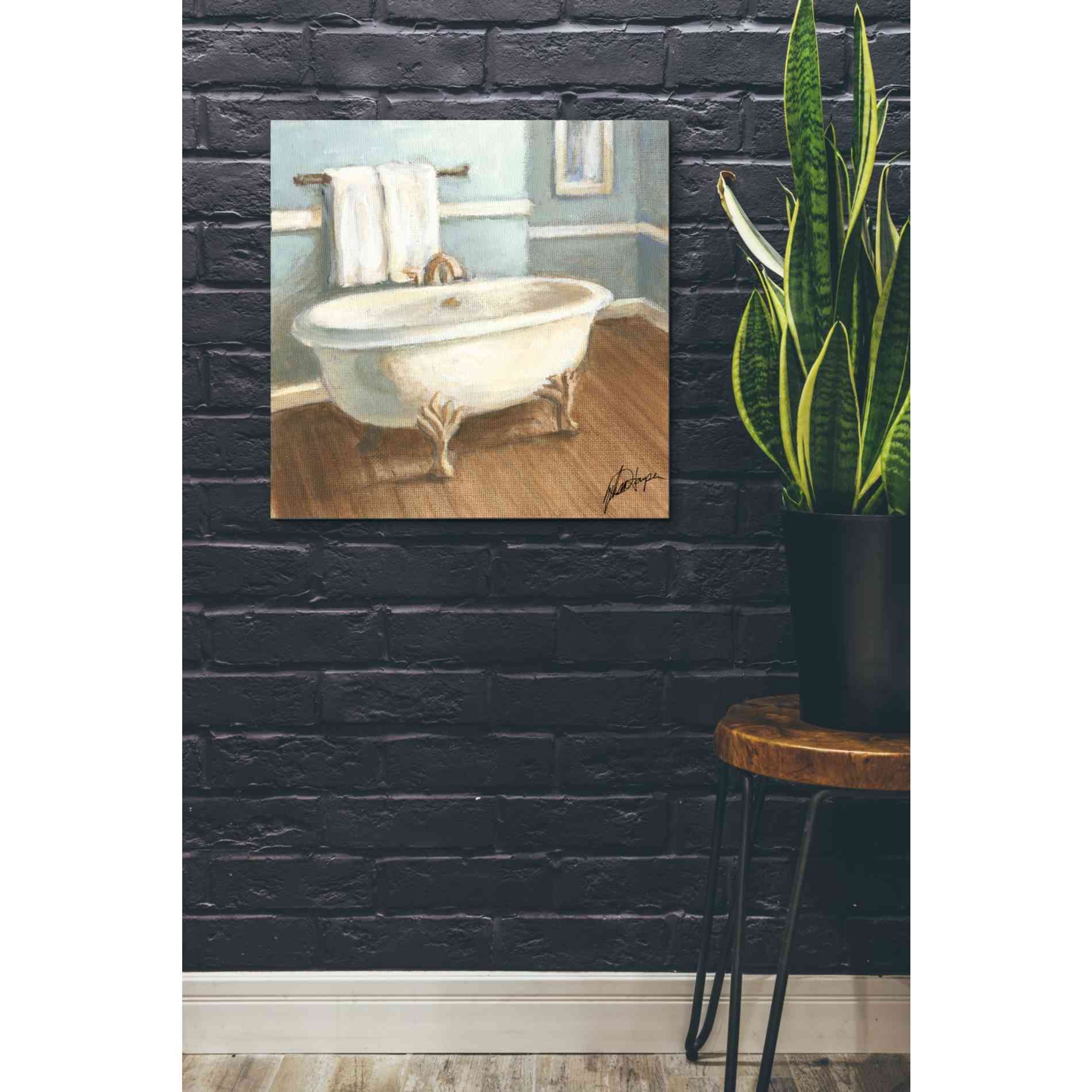 'Porcelain Bath IV' by Ethan Harper, Canvas Wall Art,26 x 26