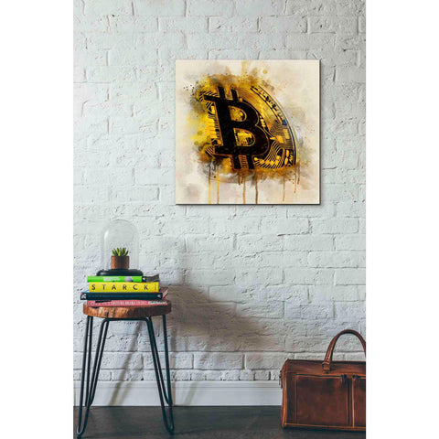 Image of 'Bitcoin Era in Gold' by Surma and Guillen, Canvas Wall Art,26 x 26