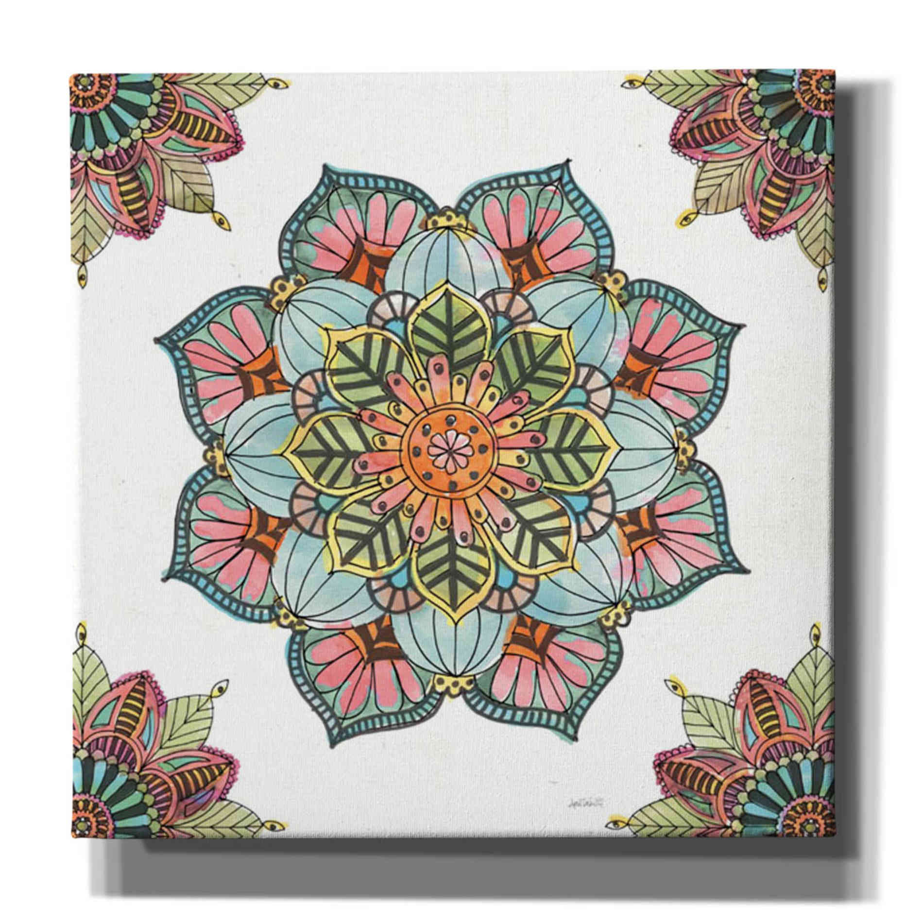 'Mandala Morning V' by Anne Tavoletti, Canvas Wall Art,26 x 26