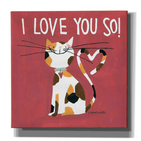 Image of 'Happy Cats I Love You So' by Anne Tavoletti, Canvas Wall Art,26 x 26