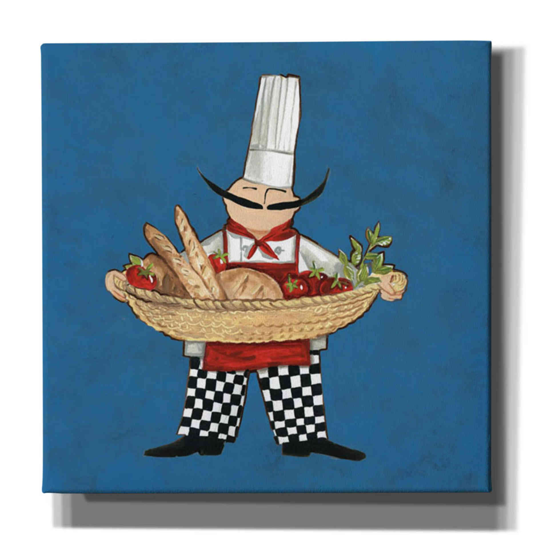 'Pane Chef in Color' by Anne Tavoletti, Canvas Wall Art,26 x 26
