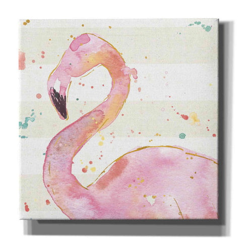 Image of 'Flamingo Fever III' by Anne Tavoletti, Canvas Wall Art,26 x 26