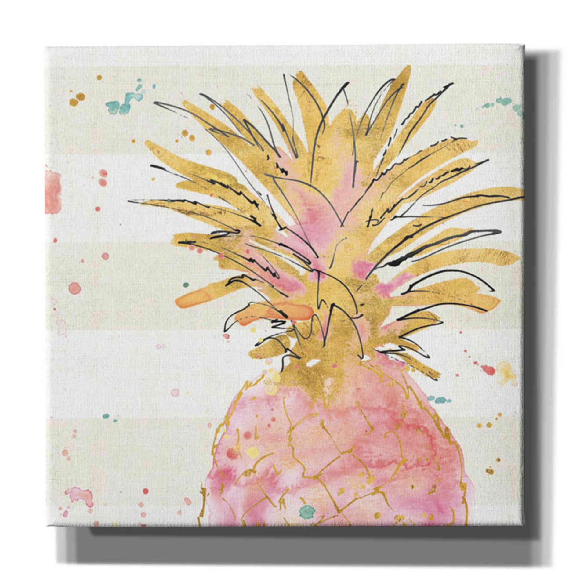 'Flamingo Fever V' by Anne Tavoletti, Canvas Wall Art,26 x 26