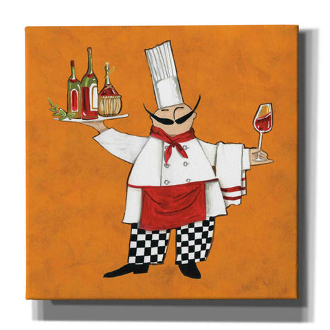 Image of 'Vino Chef in Color' by Anne Tavoletti, Canvas Wall Art,26 x 26