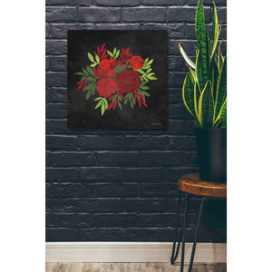 'Red Flowers' by Bluebird Barn, Canvas Wall Art,26 x 26