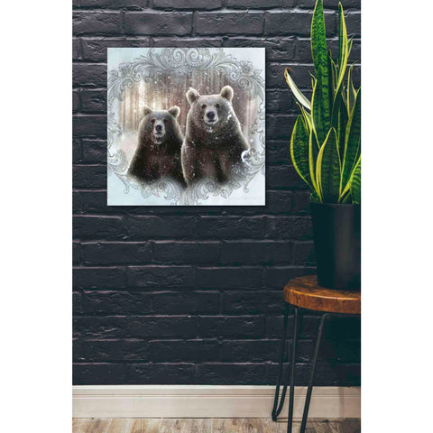 Image of 'Enchanted Winter Bears' by Bluebird Barn, Canvas Wall Art,26 x 26