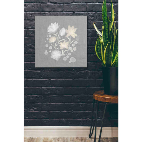 Image of 'Flower Bunch on Linen II' by Bluebird Barn, Canvas Wall Art,26 x 26