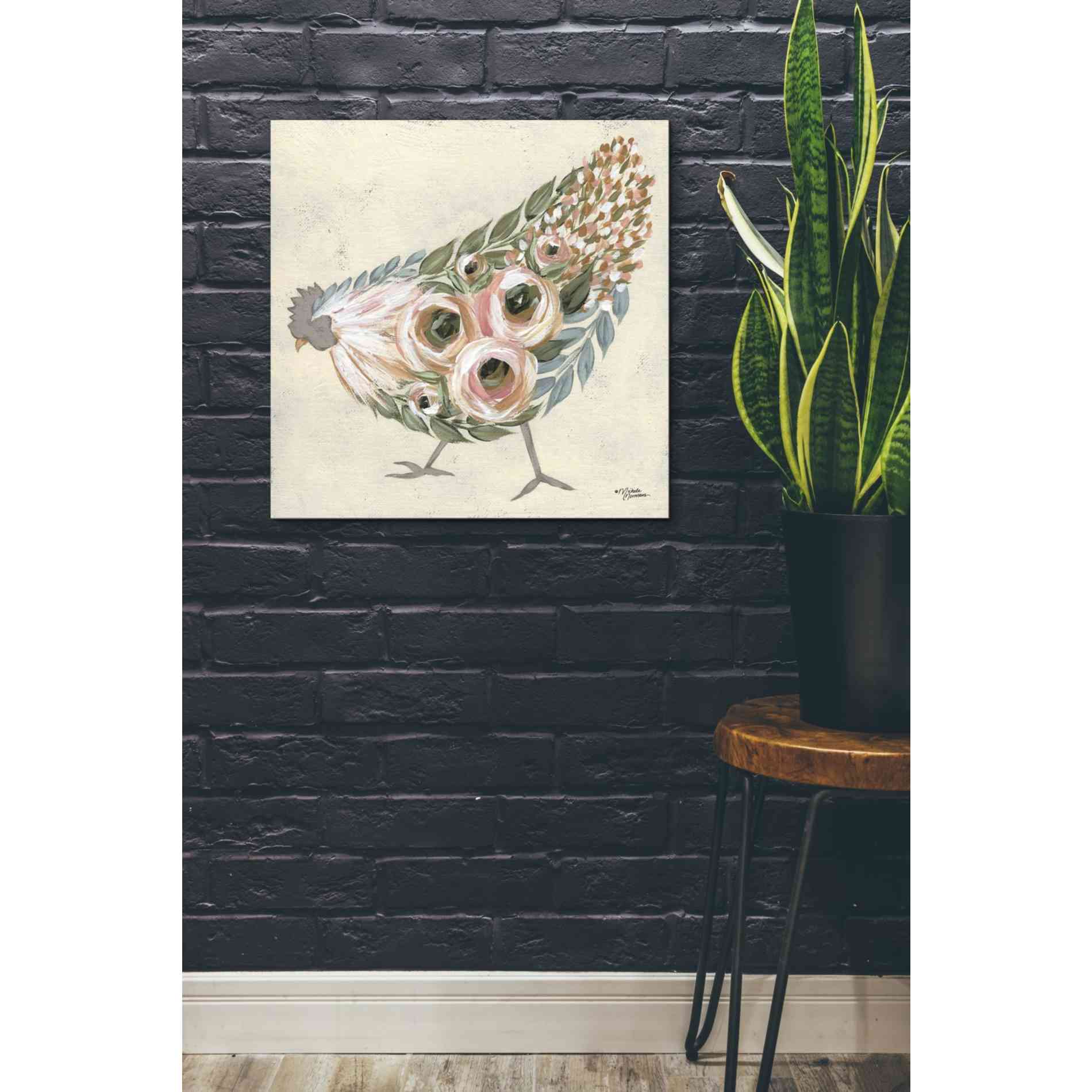 'Astrid the Hen' by Michele Norman, Canvas Wall Art,26 x 26